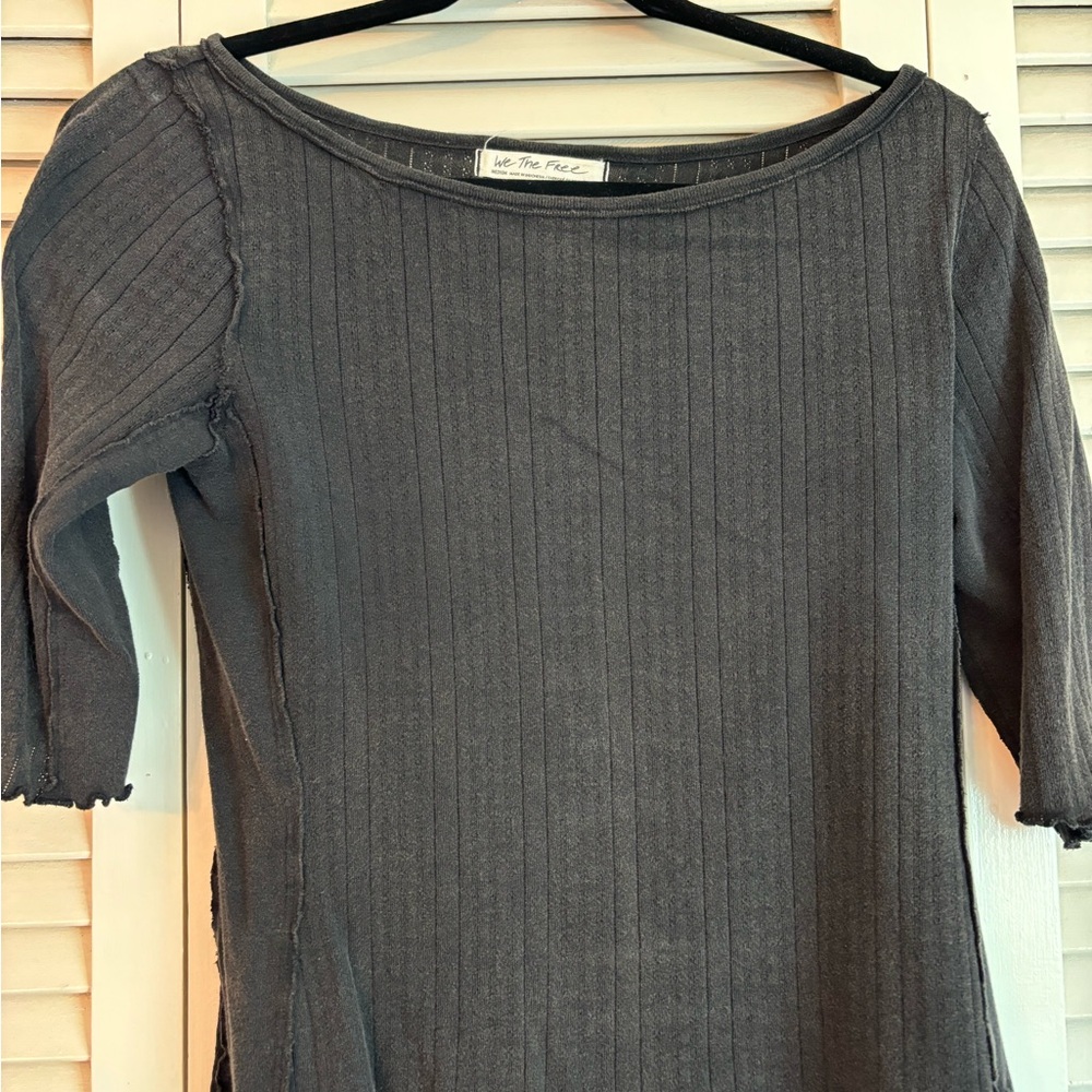 Free People top in washed black size M $22